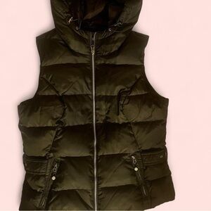 Women’s Eddie Bauer Olive Green Fur Lined Coat Size M